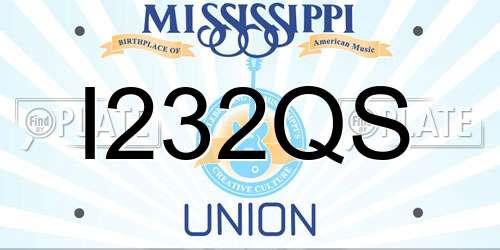 I232QS Mississippi License Plate