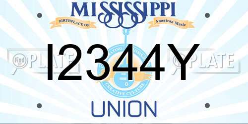 I2344Y Mississippi License Plate