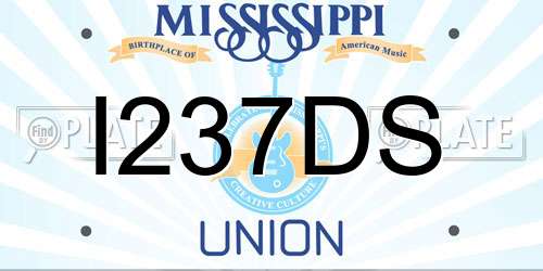 I237DS Mississippi License Plate