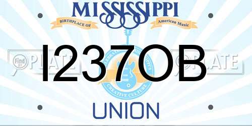 I237OB Mississippi License Plate