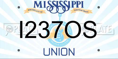 I237OS Mississippi License Plate