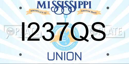 I237QS Mississippi License Plate