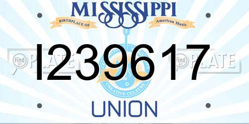 I239617 Mississippi License Plate