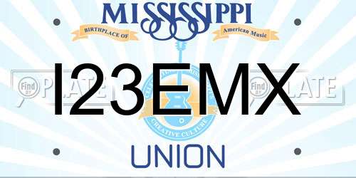 I23EMX Mississippi License Plate