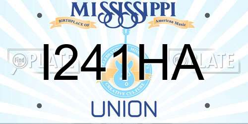I241HA Mississippi License Plate