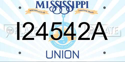 I24542A Mississippi License Plate