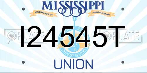 I24545T Mississippi License Plate