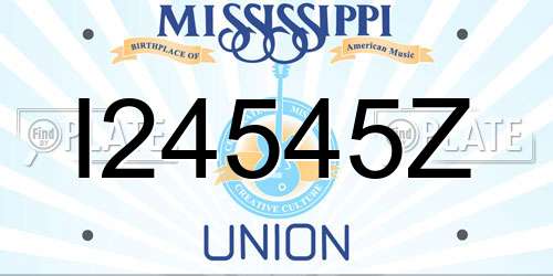 I24545Z Mississippi License Plate