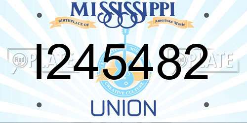 I245482 Mississippi License Plate