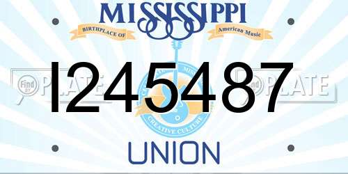 I245487 Mississippi License Plate