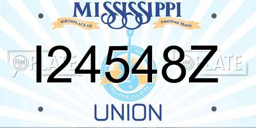 I24548Z Mississippi License Plate