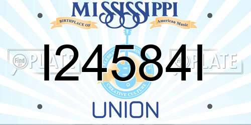 I24584I Mississippi License Plate