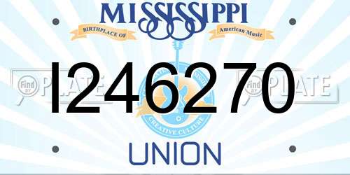 I246270 Mississippi License Plate