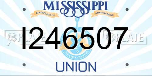 I246507 Mississippi License Plate