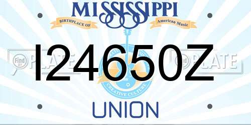 I24650Z Mississippi License Plate