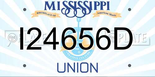 I24656D Mississippi License Plate