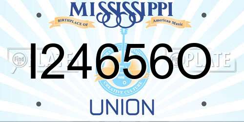I24656O Mississippi License Plate