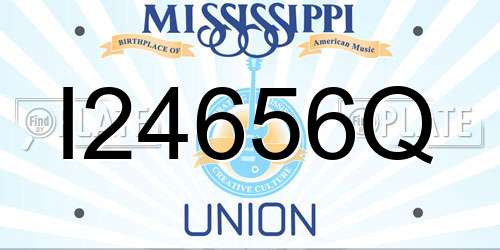 I24656Q Mississippi License Plate