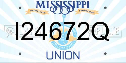 I24672Q Mississippi License Plate