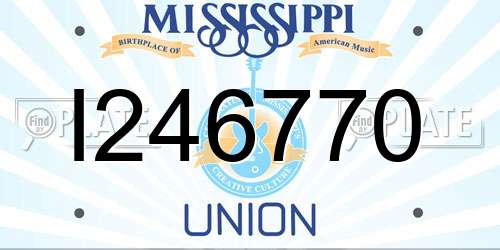 I246770 Mississippi License Plate