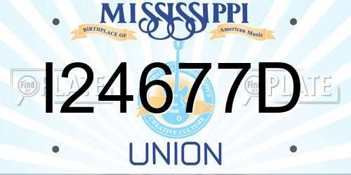 I24677D Mississippi License Plate