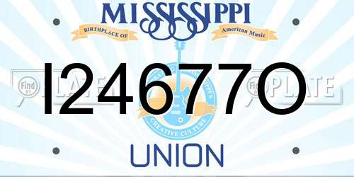 I24677O Mississippi License Plate
