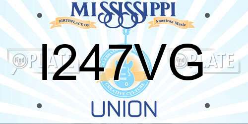 I247VG Mississippi License Plate