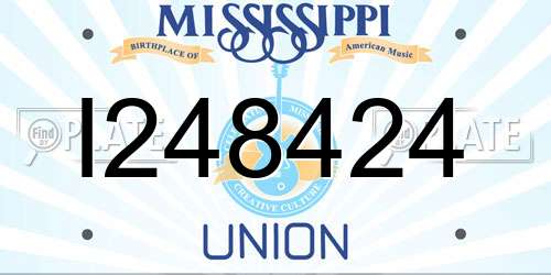 I248424 Mississippi License Plate