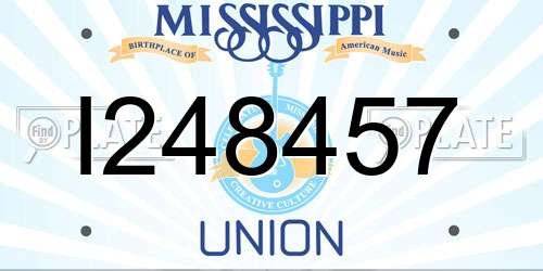 I248457 Mississippi License Plate