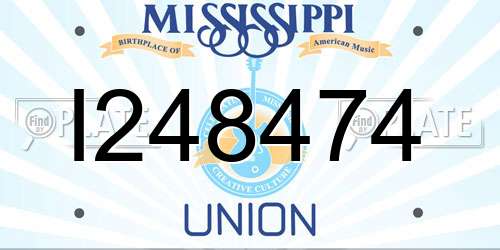 I248474 Mississippi License Plate