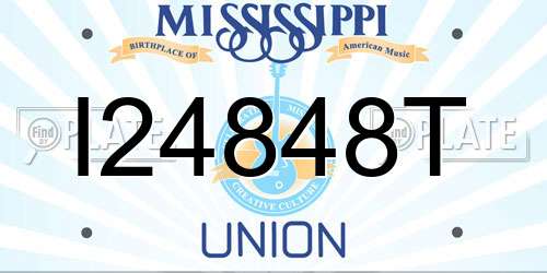 I24848T Mississippi License Plate
