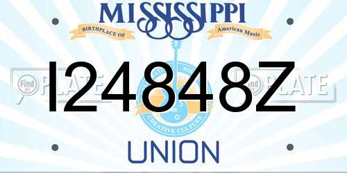 I24848Z Mississippi License Plate