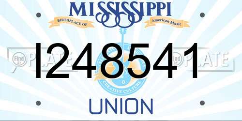 I248541 Mississippi License Plate