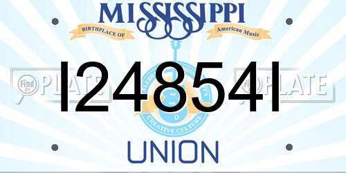 I24854I Mississippi License Plate