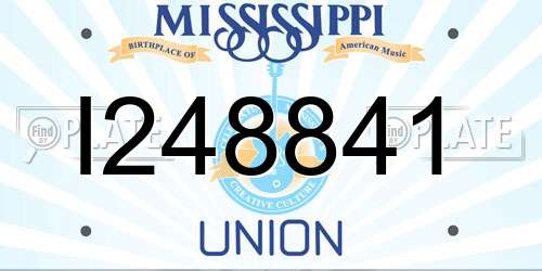 I248841 Mississippi License Plate