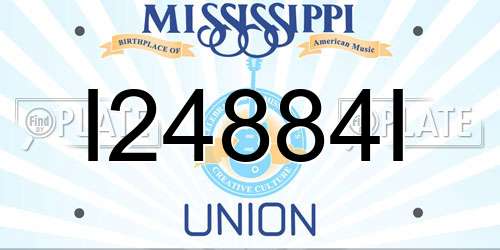 I24884I Mississippi License Plate