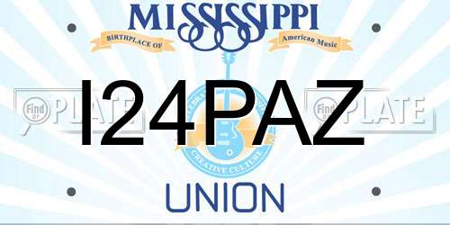 I24PAZ Mississippi License Plate