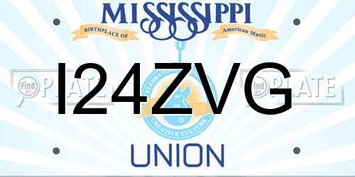 I24ZVG Mississippi License Plate