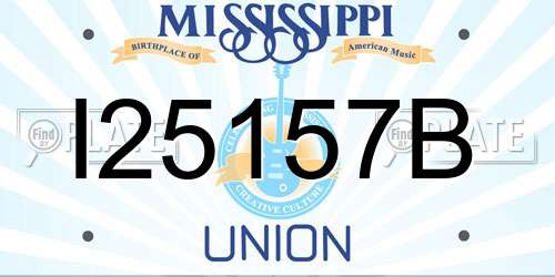 I25157B Mississippi License Plate
