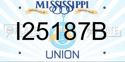 I25187B Mississippi License Plate