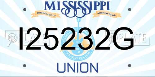 I25232G Mississippi License Plate