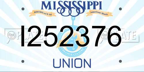 I252376 Mississippi License Plate