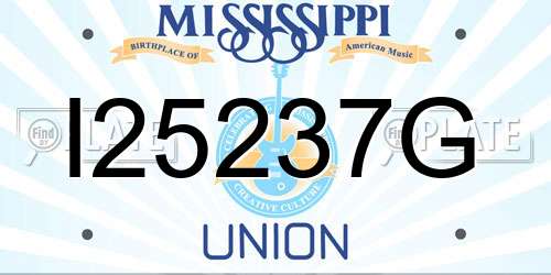I25237G Mississippi License Plate