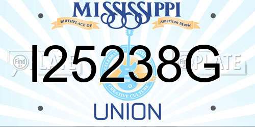 I25238G Mississippi License Plate