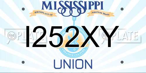 I252XY Mississippi License Plate
