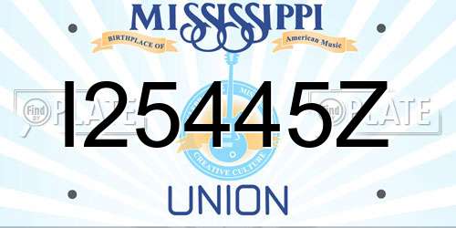 I25445Z Mississippi License Plate
