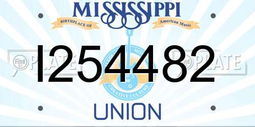 I254482 Mississippi License Plate
