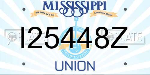 I25448Z Mississippi License Plate