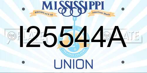 I25544A Mississippi License Plate
