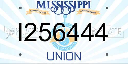 I256444 Mississippi License Plate